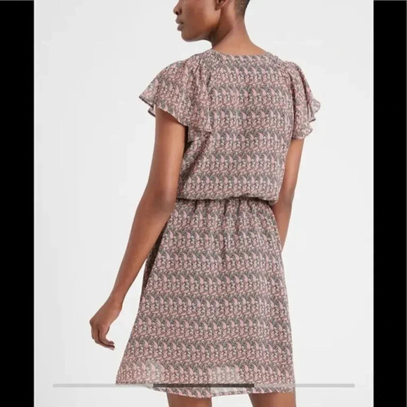 Banana Republic Flutter-Sleeve Fit-and-Flare Dress - Picture 2 of 9